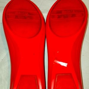 MEL by Melissa jelly flats color red with leopard bow 😍